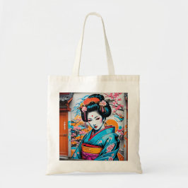 Geisha and Sakura: Japanese-Inspired Art Tote Bag