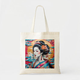 Geisha and Sakura: Japanese-Inspired Art Tote Bag