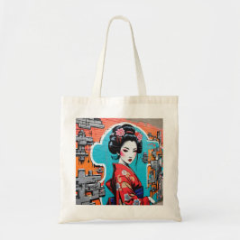 Geisha and Sakura: Japanese-Inspired Art Tote Bag