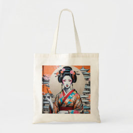 Geisha and Sakura: Japanese-Inspired Art Tote Bag