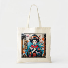 Geisha and Sakura: Japanese-Inspired Art Tote Bag