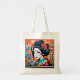Geisha and Sakura: Japanese-Inspired Art Tote Bag