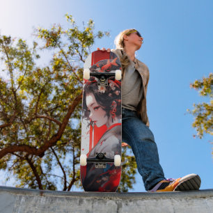 Geisha Anime Woman Persoonlijk Skateboard