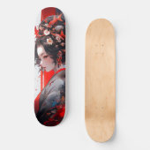 Geisha Anime Woman Persoonlijk Skateboard (Voorkant)