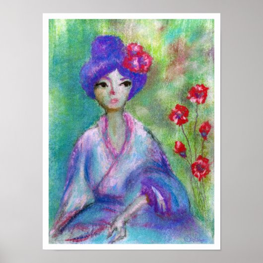 ' Geisha' Archival Print met witte rand (Voorkant)