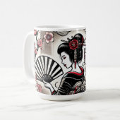 Geisha Art Coffee Mok (Voorkant links)