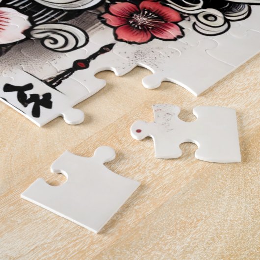 Geisha Art Jigsaw puzzel (Zijkant)