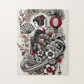 Geisha Art Jigsaw puzzel (Verticaal)