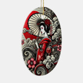 Geisha Art Keramisch Ornament - Japans Elegantie (Rechts)