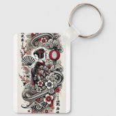 Geisha Art Sleutelhanger (Achterkant)