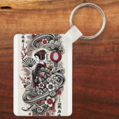 Geisha Art Sleutelhanger (Achterkant)