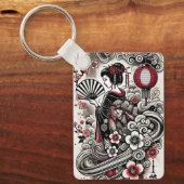Geisha Art Sleutelhanger (Voorkant)