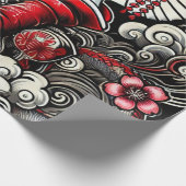 Geisha Art Wrapping Papier - Elegante Gift Wrap (Hoek)