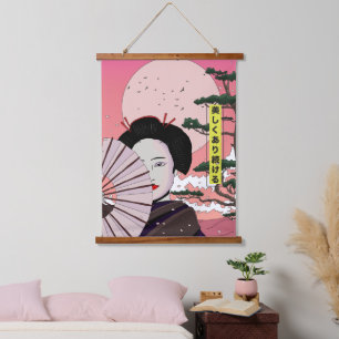 Geisha Be Beautiful Japanse manga stijl Japans Hangend Wandkleed