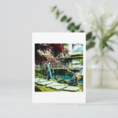  Geisha bij de kusatsu Tea House Maple Tree Briefkaart (Staand voorkant)