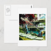  Geisha bij de kusatsu Tea House Maple Tree Briefkaart (Voorkant / Achterkant)