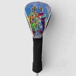 Geisha Bloem Golf Hoofddeksel Patroon Ontwerp Golfheadcover