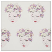 Geisha bloemen stof (Swatch)