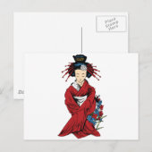 Geisha Briefkaart (Voorkant / Achterkant)