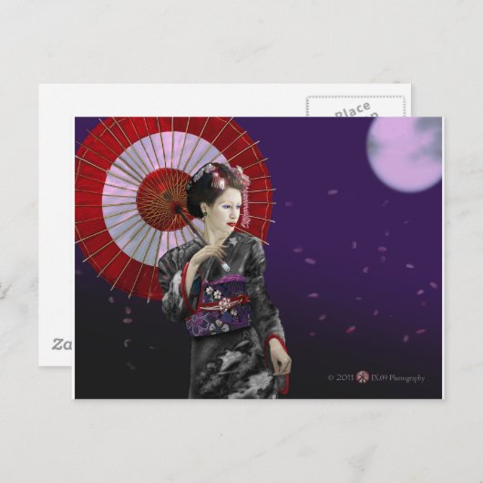 Geisha Briefkaart (Voorkant / Achterkant)