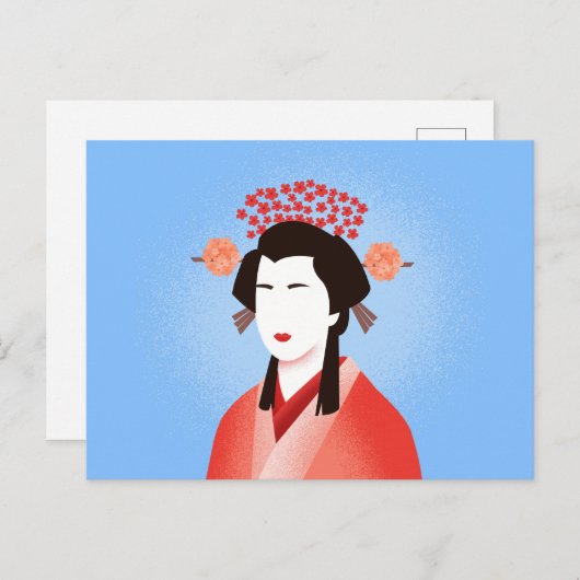 Geisha Briefkaart (Voorkant / Achterkant)