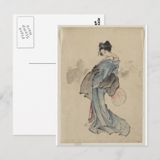 Geisha Briefkaart (Voorkant / Achterkant)