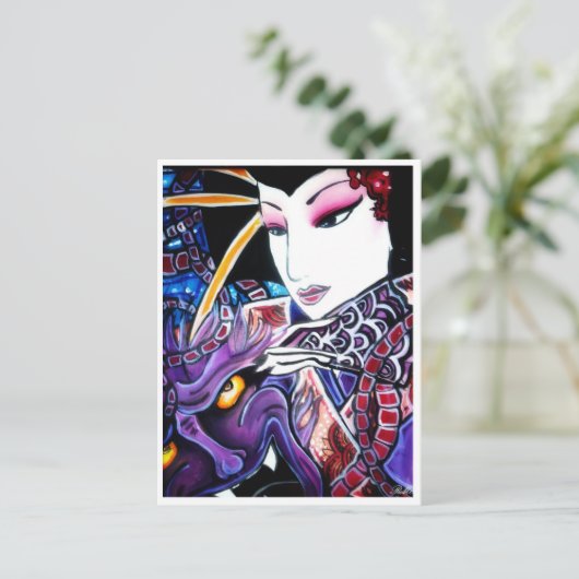 geisha briefkaart (Staand voorkant)