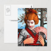 Geisha Briefkaart (Voorkant / Achterkant)
