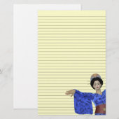 Geisha briefpapier - optionele lijnen (Voorkant / Achterkant)