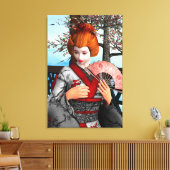 Geisha Canvas Afdruk (Insitu (Woonkamer))