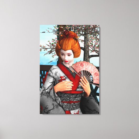 Geisha Canvas Afdruk (Voorkant)