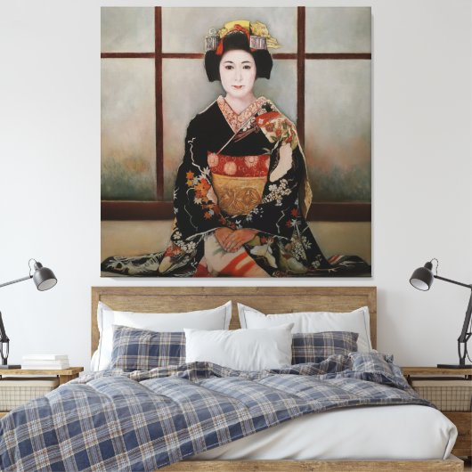 Geisha Canvas Afdruk (Insitu (Slaapkamer))