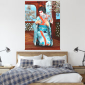 Geisha Canvas Afdruk (Insitu (Slaapkamer))