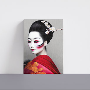 Geisha Canvas Afdrukken