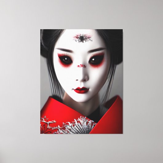 Geisha Canvas Afdrukken (Voorkant)