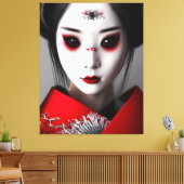 Geisha Canvas Afdrukken (Insitu (Woonkamer))