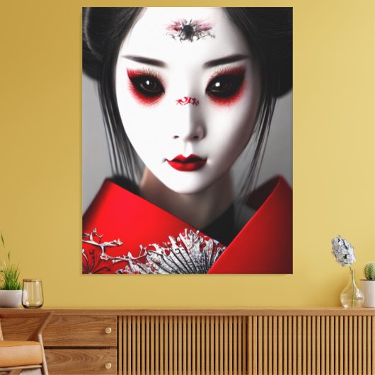 Geisha Canvas Afdrukken (Insitu (Woonkamer))