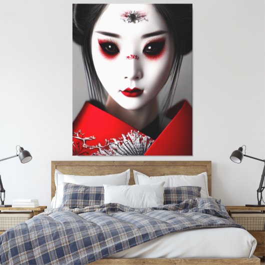 Geisha Canvas Afdrukken (Insitu (Slaapkamer))
