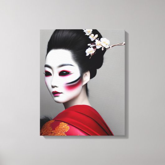 Geisha Canvas Afdrukken (Voorkant)