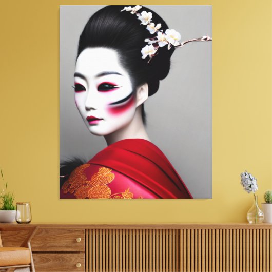 Geisha Canvas Afdrukken (Insitu (Woonkamer))
