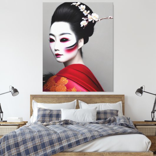 Geisha Canvas Afdrukken (Insitu (Slaapkamer))