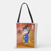 Geisha Canvas tas (Achterkant)
