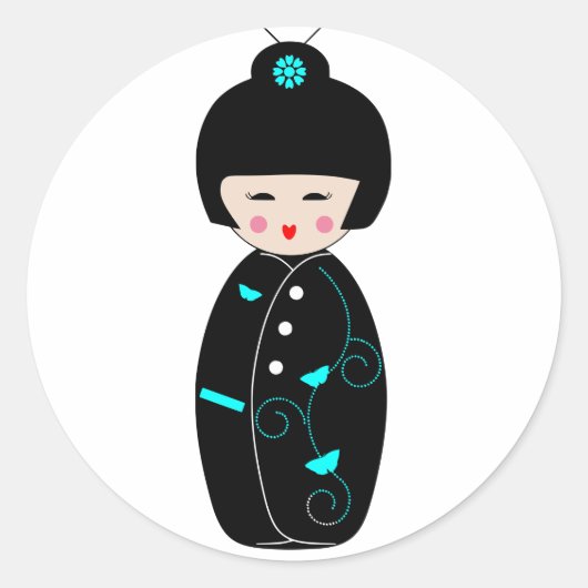 Geisha Cartoon Stickers (Voorkant)