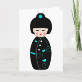 Geisha Cartoon Wenskaarten Kaart (Voorkant)