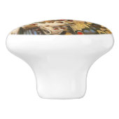 Geisha Ceramic Knob. Keramische Knop (Zijkant)