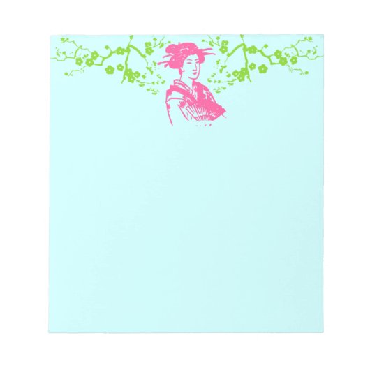 Geisha & Cherry Blossom Notitieblok (Voorkant)