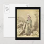 Geisha circa Winter 1885 Briefkaart (Voorkant / Achterkant)