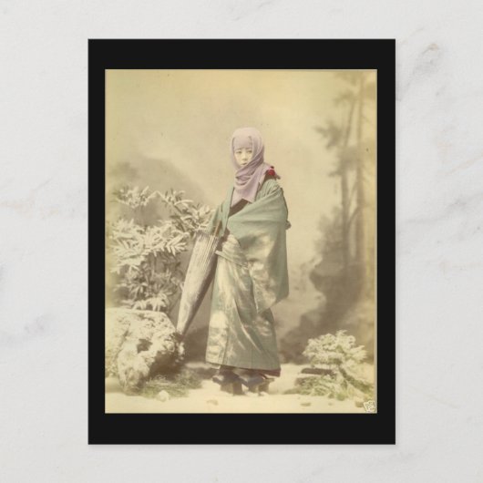 Geisha circa Winter 1885 Briefkaart (Voorkant)