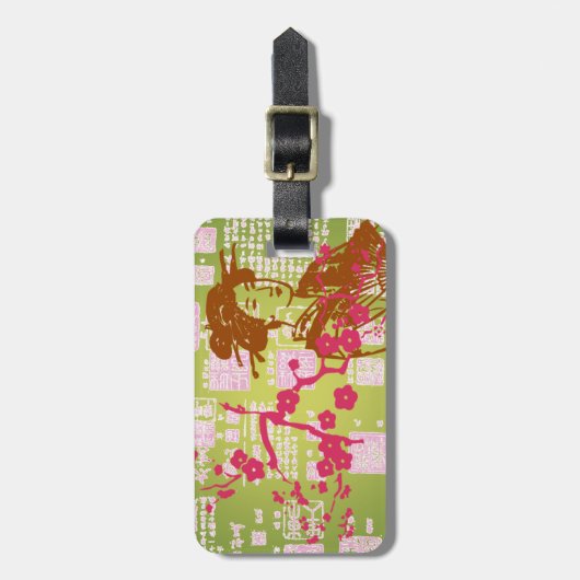  Geisha Collage Bagagelabel (Voorkant verticaal)