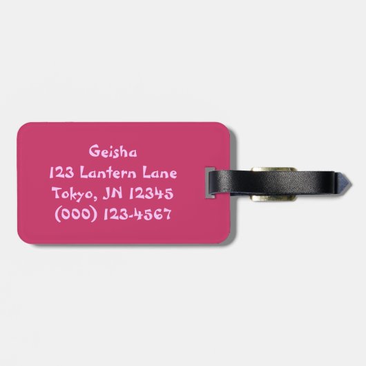 Geisha Collage Bagagelabel (Achterkant horizontaal)